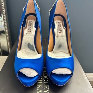 BADGLEY MISCHKA KIARA Blue High Heel Pumps